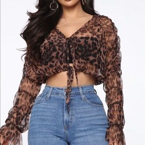 Fashion Nova *NEW* Cheetah Top